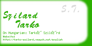 szilard tarko business card